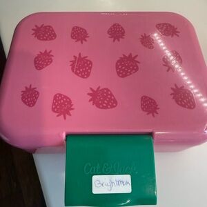 Cat & Jack Pink Lunch Box with Strawberry Print
